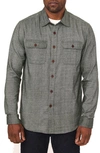 Rainforest Brushed Flannel Overdyed Button-up Shirt In Pine