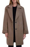 Tahari Sandra Oversize Wool Blend Coat In Mink