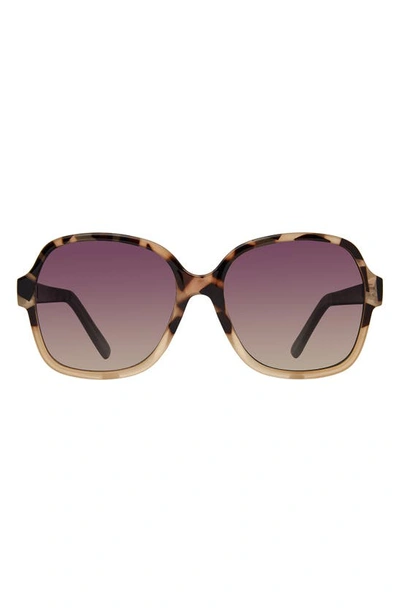 Steve Madden Marcelles 57mm Square Sunglasses In Brown