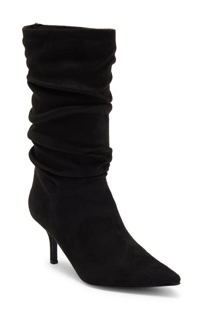 Marc Fisher Manya Ruched Boot In Black