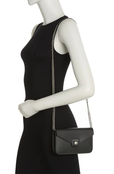 Longchamp Go Wallet On A Chain In Black