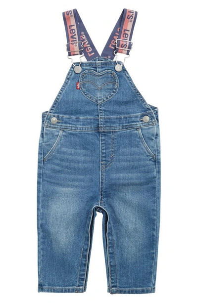 Levi's® Babies' Heart Pocket Denim Overalls In Keira