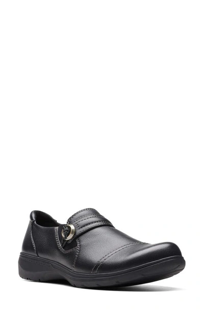 Clarks Carleigh Pearl Slip-on Shoe In Black Leather
