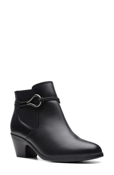 Clarks Emily Kaylie Bootie In Black Leather