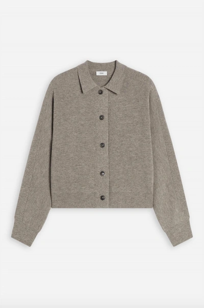 CLOSED CREW NECK CARDIGAN SWEATER IN DARK SHADOW 