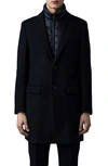 Mackage Skai-z Wool Blend Coat With Down Removable Bib In Black