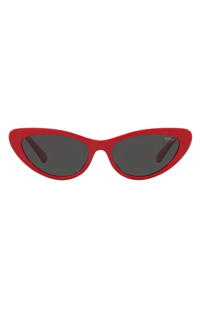 Polo Ralph Lauren 54mm Cat Eye Sunglasses In Red