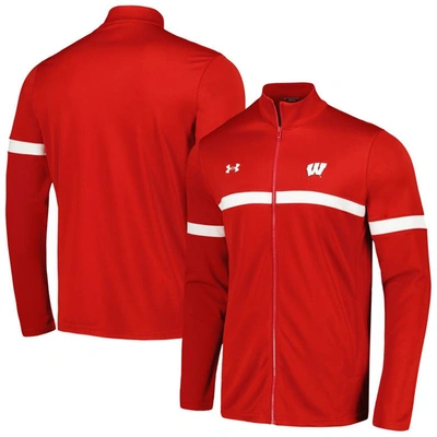 Under Armour Red Wisconsin Badgers 2023 Assist Warm Up Full-zip Jacket