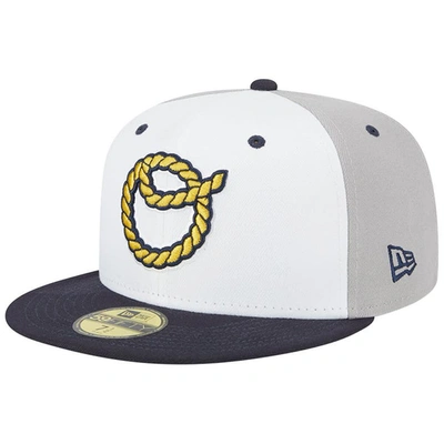 New Era White Omaha Storm Chasers Theme Nights Omaha Cattlemen  59fifty Fitted Hat