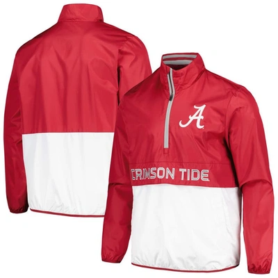 G-iii Sports By Carl Banks Men's  Crimson Alabama Crimson Tide Cornerman Half-zip Top