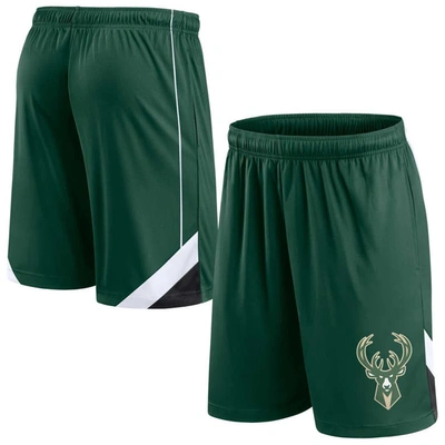 Fanatics Branded Hunter Green Milwaukee Bucks Slice Shorts