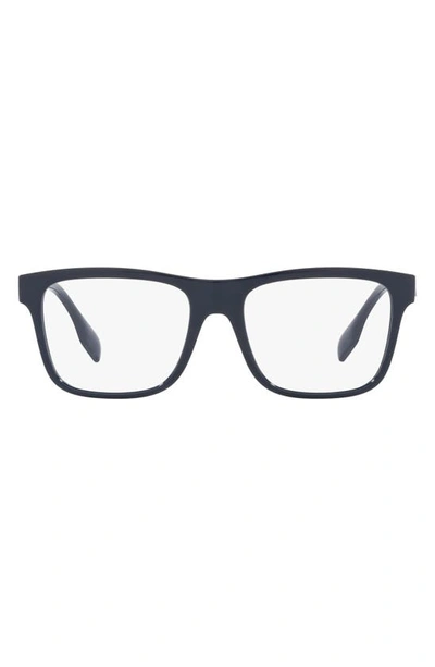 Burberry Carter 55mm Square Optical Glasses In Blue