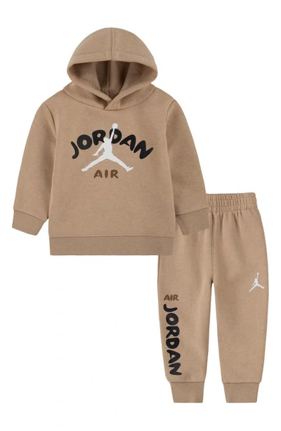 Jordan Babies' Jumpman Hoodie & Sweatpants Set In Hemp