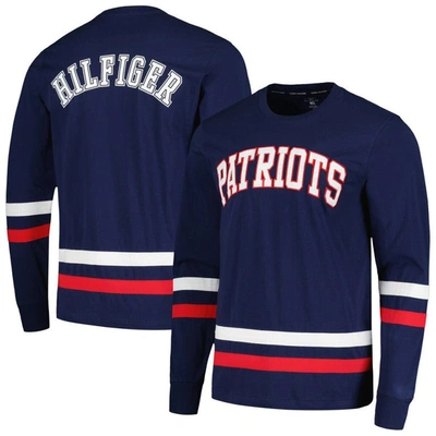 Tommy Hilfiger Men's  Navy, Red New England Patriots Nolan Long Sleeve T-shirt In Navy,red