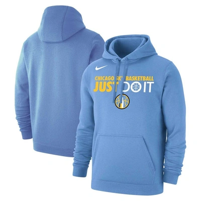 Nike Unisex  Light Blue Chicago Sky Just Do It Club Pullover Hoodie