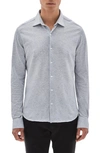 Robert Barakett Pambrun Knit Button-up Shirt In Grey