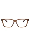 Versace 56mm Rectangular Optical Glasses In Brown