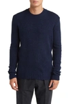 Nn07 Lee 6598 Wool Blend Crewneck Sweater In Navy Blue
