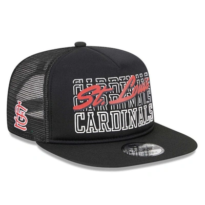 New Era Black St. Louis Cardinals  Street Team A-frame Trucker 9fifty Snapback Hat