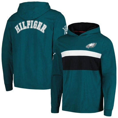 Tommy Hilfiger Midnight Green Philadelphia Eagles Morgan Long Sleeve Hoodie T-shirt