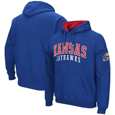 Colosseum Royal Kansas Jayhawks Double Arch Pullover Hoodie