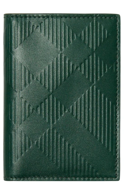 Burberry Bateman Check Embossed Leather Bifold Wallet In Vine