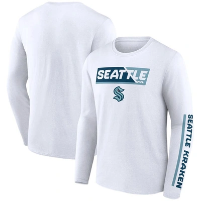 Fanatics Branded White Seattle Kraken Breakaway Combo Long Sleeve T-shirt