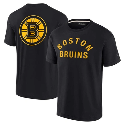 Fanatics Signature Unisex   Black Boston Bruins Super Soft Short Sleeve T-shirt