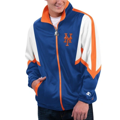 Starter Royal New York Mets Lead Runner Full-zip Jacket