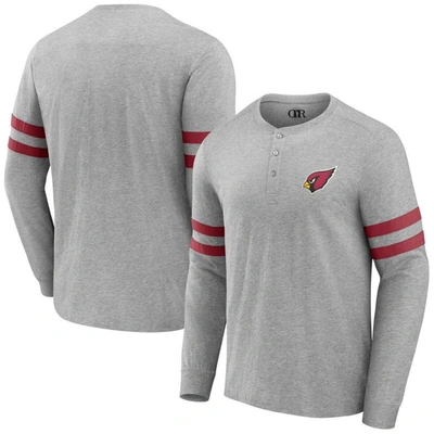 Nfl X Darius Rucker Collection By Fanatics Heather Gray Arizona Cardinals Henley Long Sleeve T-shirt