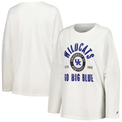 League Collegiate Wear White Kentucky Wildcats Clothesline Oversized Long Sleeve T-shirt