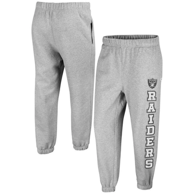 47 Brand '47 Gray Las Vegas Raiders Double Pro Harper Jogger Sweatpants In Heather Gray