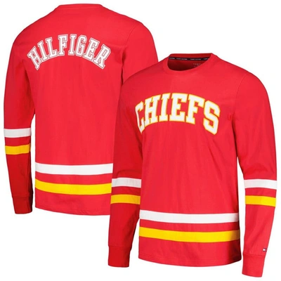 Tommy Hilfiger Men's  Red, Gold Kansas City Chiefs Nolan Long Sleeve T-shirt In Red,gold