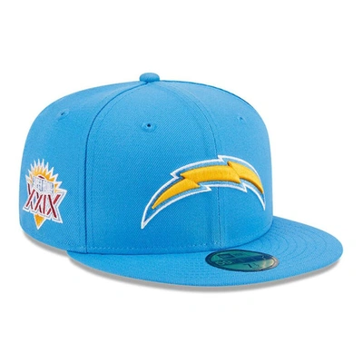 New Era Powder Blue Los Angeles Chargers Main Patch 59fifty Fitted Hat