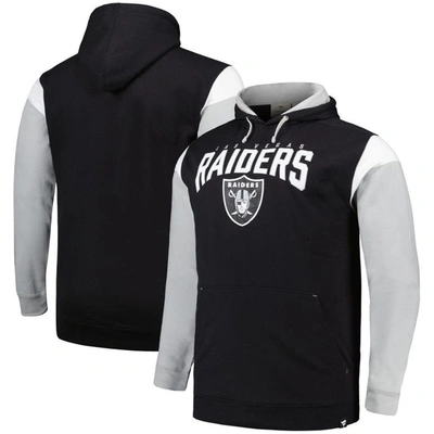 Profile Men's  Black Las Vegas Raiders Big And Tall Trench Battle Pullover Hoodie
