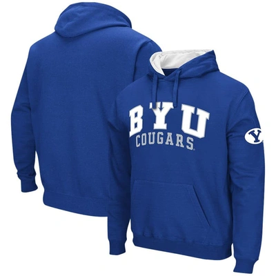 Colosseum Royal Byu Cougars Double Arch Pullover Hoodie