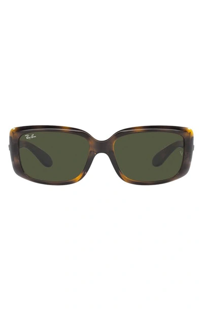 Ray Ban 58mm Rectangular Sunglasses In Havana