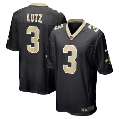 Nike Wil Lutz Black New Orleans Saints Game Jersey