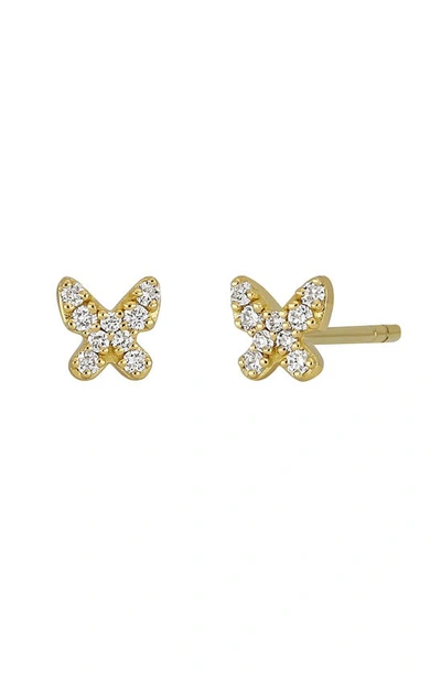Bony Levy Mika Diamond Butterfly Stud Earrings In 18k Yellow Gold