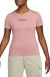 Jordan Slim Embroidered T-shirt In Pink