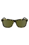 Lacoste Premium Heritage 55mm Rectangular Sunglasses In Tokyo Havana