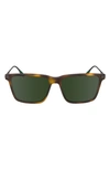 Lacoste Premium Heritage 55mm Rectangular Sunglasses In Havana