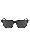 Lacoste Premium Heritage 55mm Rectangular Sunglasses In Black