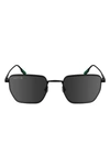 Lacoste Premium Heritage 52mm Rectangular Sunglasses In Matte Black