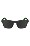 Lacoste 53mm Rectangular Sunglasses In Matte Black