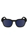Lacoste Premium Heritage 49mm Rectangular Sunglasses In Black