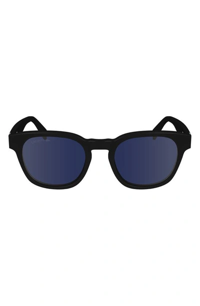 Lacoste Premium Heritage 49mm Rectangular Sunglasses In Black