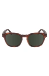Lacoste Premium Heritage 49mm Rectangular Sunglasses In Havana Blonde