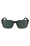 Lacoste 56mm Rectangular Sunglasses In Black