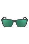 Lacoste 56mm Rectangular Sunglasses In Green